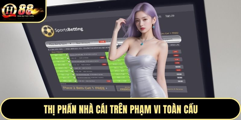 Thị phần nhà cái trên phạm vi toàn cầu